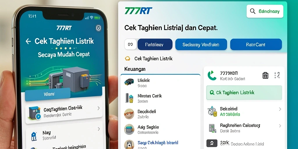 Antarmuka aplikasi Cek Tagihan Listrik yang sederhana dan efektif.