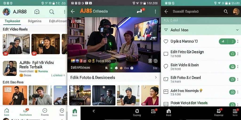 Screenshot antarmuka AJR88 yang menunjukkan fitur Edit Video Reels.