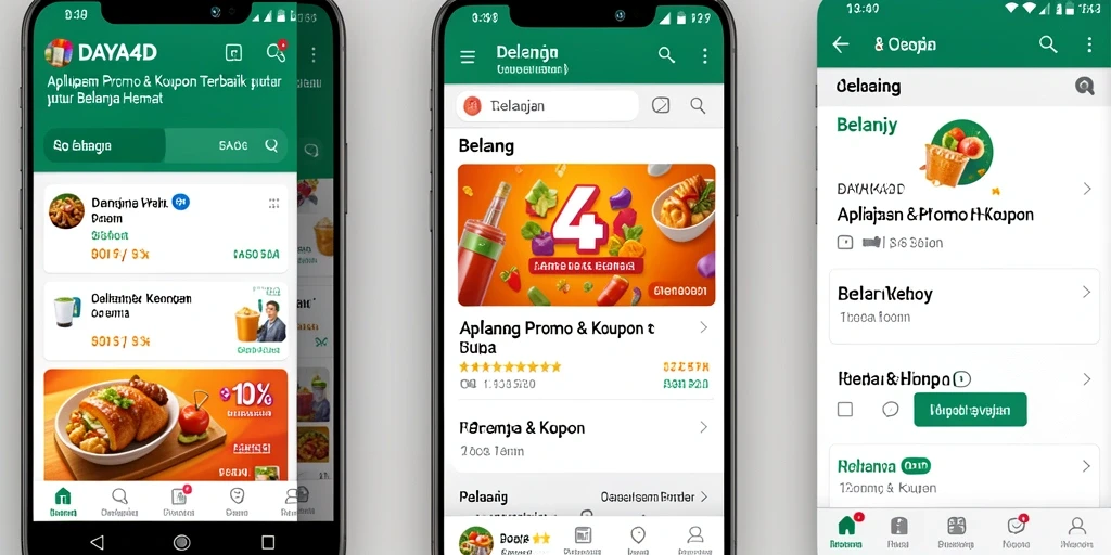Screenshot antarmuka aplikasi DAYA4D menampilkan fitur promo menarik.
