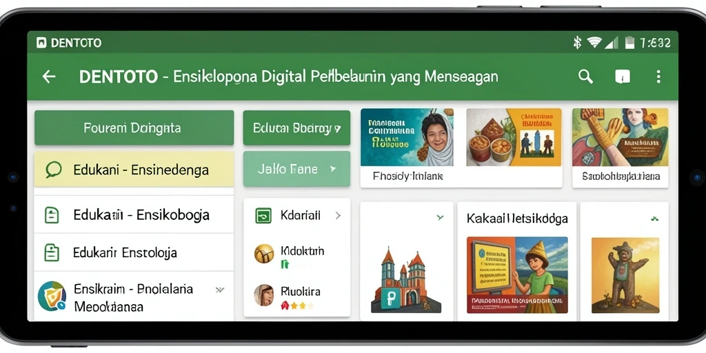 Tampilan antarmuka DENTOTO yang interaktif dan informatif.