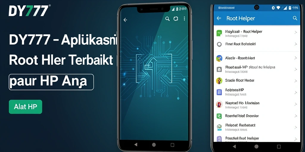 Tampilan antarmuka aplikasi DY777 yang sederhana dan efektif.
