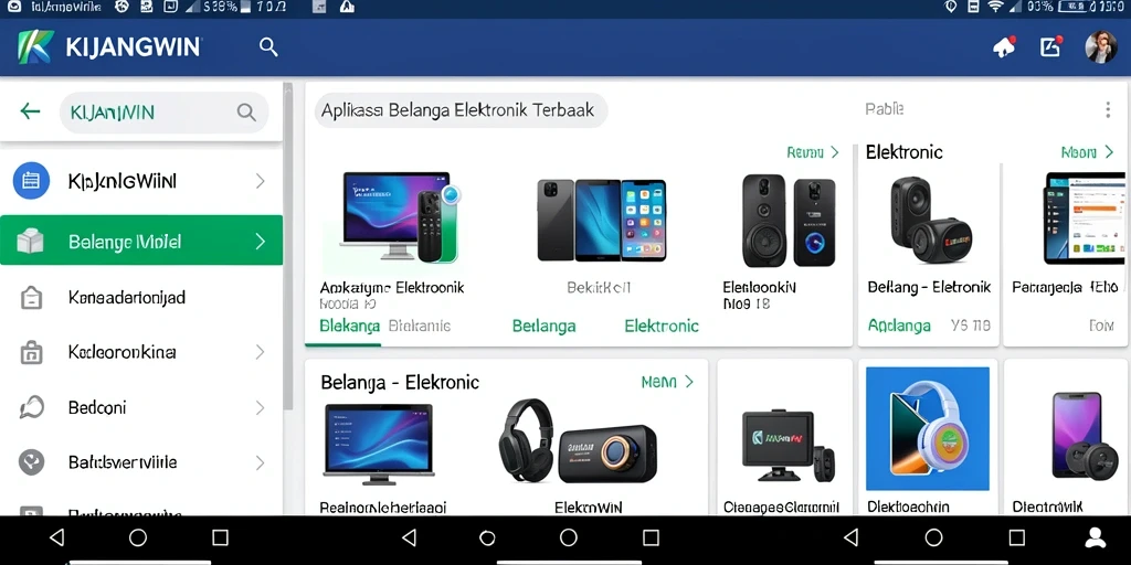 Antarmuka KIJANGWIN yang sederhana dan fungsional untuk belanja elektronik.