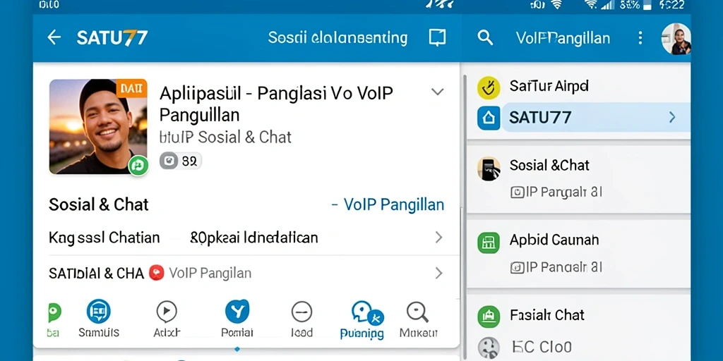 Antarmuka SATU77 yang modern dan user-friendly.